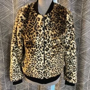 Leopard Bomber by Skies are Blue x Anthropologie, Jacket size M